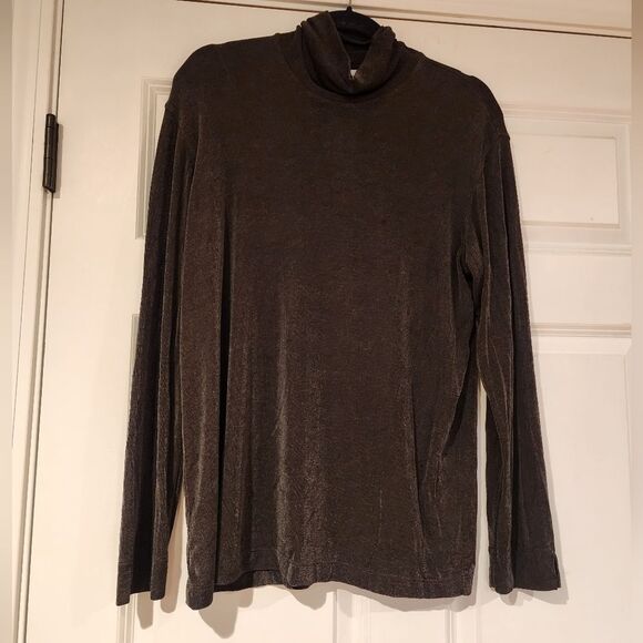 Chico's super stretchy gray long sleeve turtleneck top - Picture 1 of 4